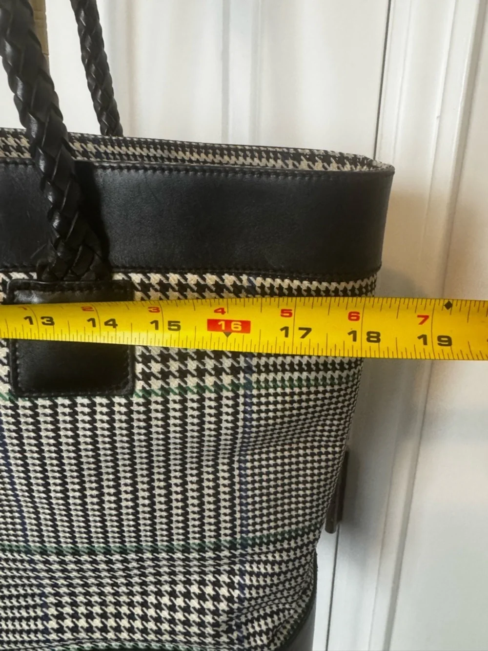 Lauren Ralph Lauren Houndstooth Plaid Tote